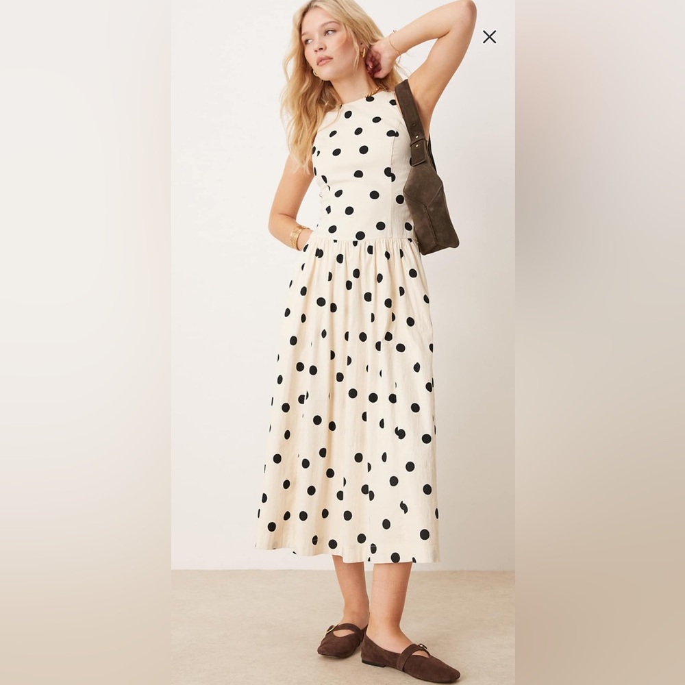 Abercrombie & Fitch Polka Dot Midi Dress